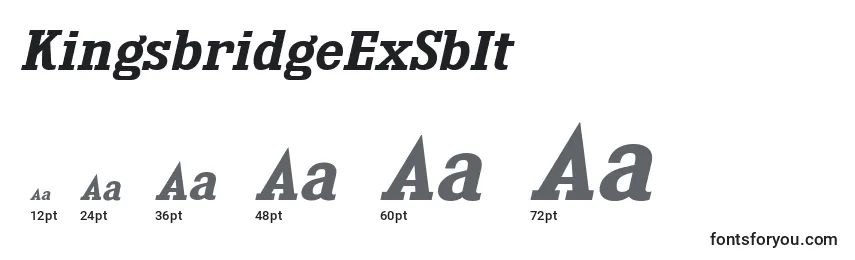 KingsbridgeExSbIt Font Sizes