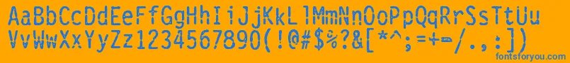 VanthianRagnarok Font – Blue Fonts on Orange Background