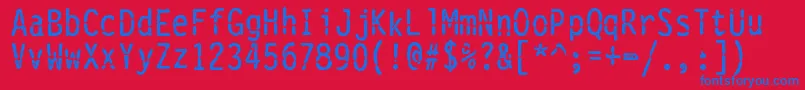 VanthianRagnarok Font – Blue Fonts on Red Background