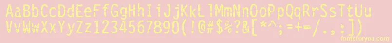 VanthianRagnarok Font – Yellow Fonts on Pink Background