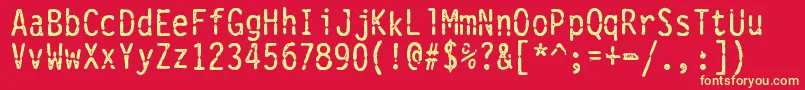 VanthianRagnarok Font – Yellow Fonts on Red Background