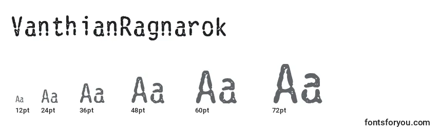 Размеры шрифта VanthianRagnarok