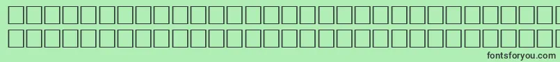 フォントIndoRegular – 緑の背景に黒い文字
