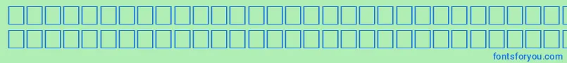 フォントIndoRegular – 青い文字は緑の背景です。