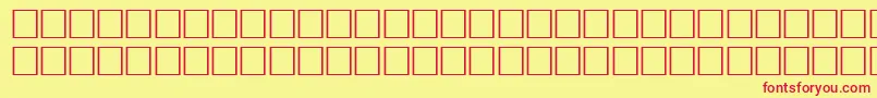 IndoRegular-fontti – punaiset fontit keltaisella taustalla