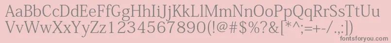 KozminproLight Font – Gray Fonts on Pink Background