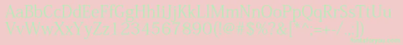 KozminproLight Font – Green Fonts on Pink Background