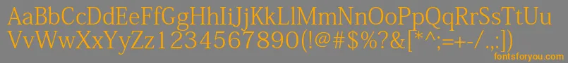 KozminproLight Font – Orange Fonts on Gray Background