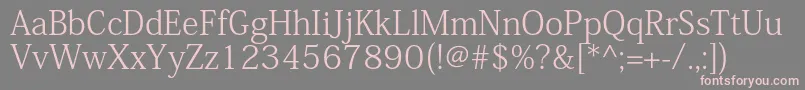 KozminproLight Font – Pink Fonts on Gray Background