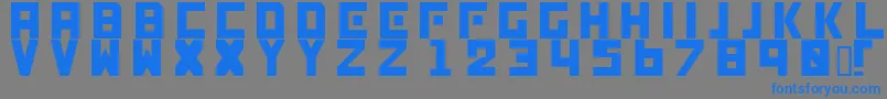 フォントGenocide – 灰色の背景に青い文字
