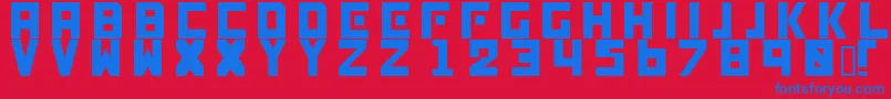 Genocide Font – Blue Fonts on Red Background