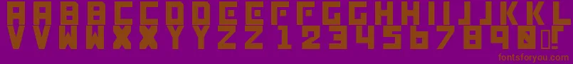 fuente Genocide – Fuentes Marrones Sobre Fondo Morado
