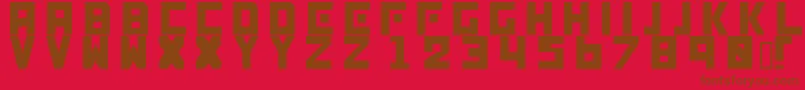 Genocide Font – Brown Fonts on Red Background