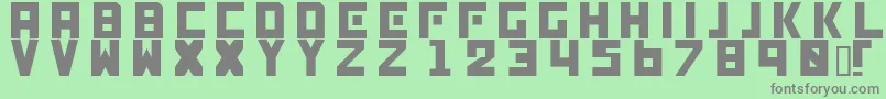 Genocide Font – Gray Fonts on Green Background