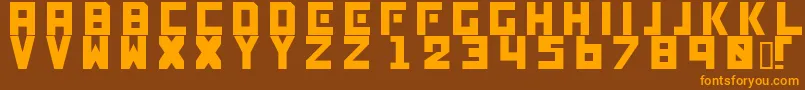 Genocide Font – Orange Fonts on Brown Background