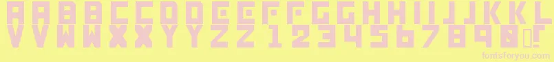 Genocide-fontti – vaaleanpunaiset fontit keltaisella taustalla