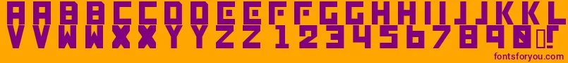 フォントGenocide – オレンジの背景に紫のフォント