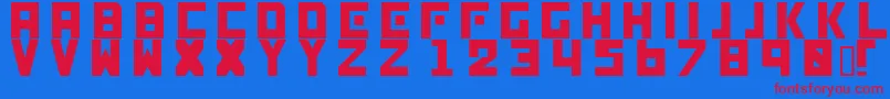 Genocide Font – Red Fonts on Blue Background