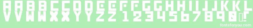 Genocide Font – White Fonts on Green Background