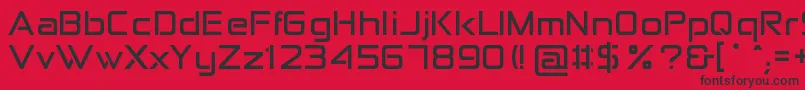 AnitaSemiSquare Font – Black Fonts on Red Background