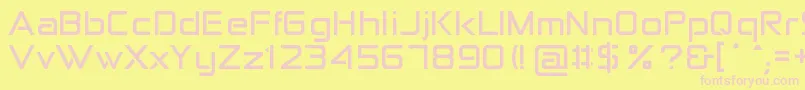 AnitaSemiSquare Font – Pink Fonts on Yellow Background