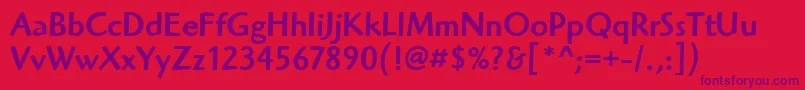 HighlanderMdItcTtMedium Font – Purple Fonts on Red Background