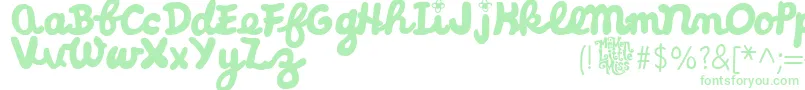 LittleMissCursive Font – Green Fonts on White Background