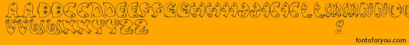 JmhPez Font – Black Fonts on Orange Background