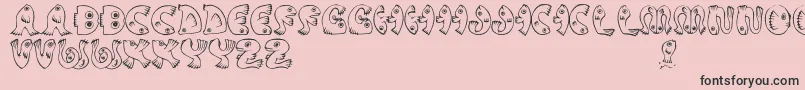 JmhPez Font – Black Fonts on Pink Background
