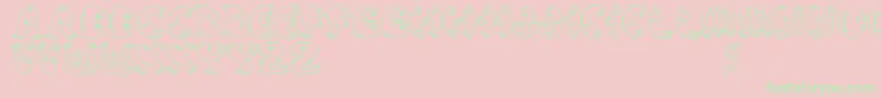 JmhPez Font – Green Fonts on Pink Background