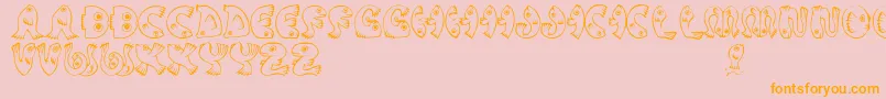 JmhPez Font – Orange Fonts on Pink Background