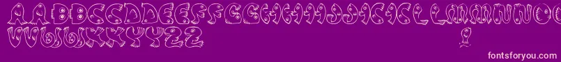 JmhPez Font – Pink Fonts on Purple Background