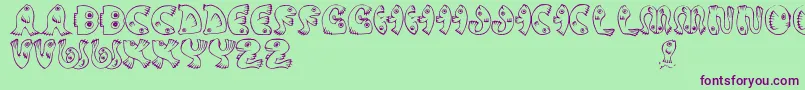 JmhPez Font – Purple Fonts on Green Background