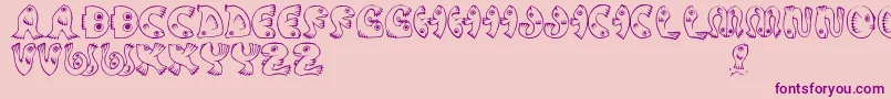 JmhPez Font – Purple Fonts on Pink Background