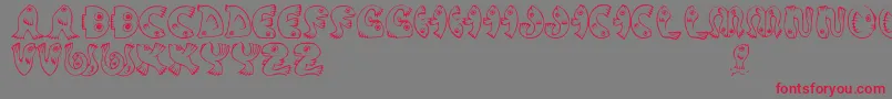 JmhPez Font – Red Fonts on Gray Background