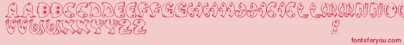 JmhPez Font – Red Fonts on Pink Background