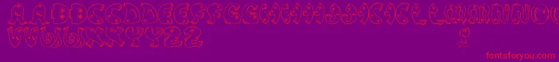 JmhPez Font – Red Fonts on Purple Background