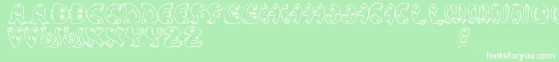 JmhPez Font – White Fonts on Green Background
