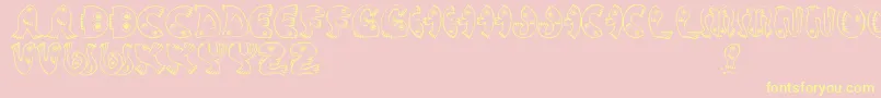 JmhPez Font – Yellow Fonts on Pink Background