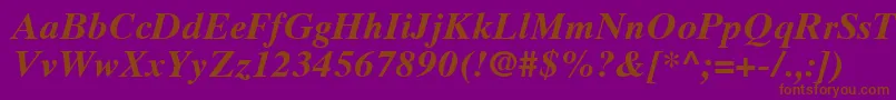 fuente TimesTenCeBoldItalic – Fuentes Marrones Sobre Fondo Morado