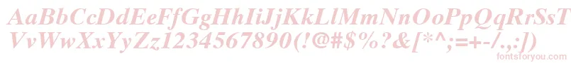 TimesTenCeBoldItalic-Schriftart – Rosa Schriften