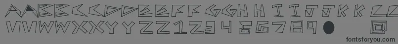 フォントFirstTry – 黒い文字の灰色の背景
