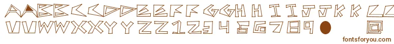 Шрифт FirstTry – коричневые шрифты на белом фоне