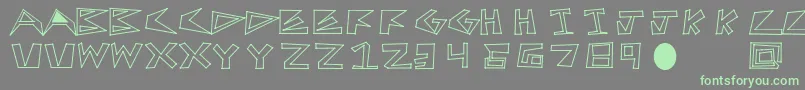 FirstTry Font – Green Fonts on Gray Background