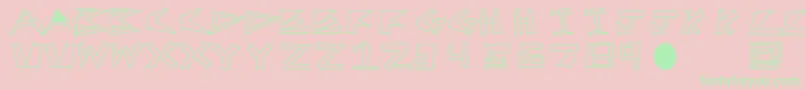 Więcej informacji o czcionce FirstTry Czcionka FirstTry – zielone czcionki na różowym tle