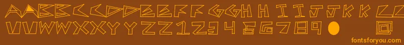 FirstTry Font – Orange Fonts on Brown Background