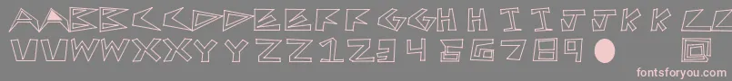 FirstTry Font – Pink Fonts on Gray Background