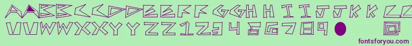 FirstTry Font – Purple Fonts on Green Background