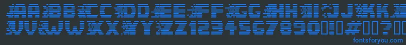フォントSpeedster – 黒い背景に青い文字