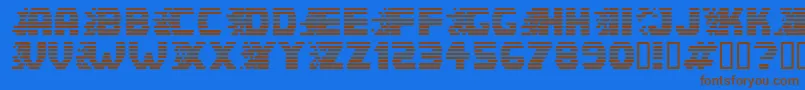 Speedster Font – Brown Fonts on Blue Background